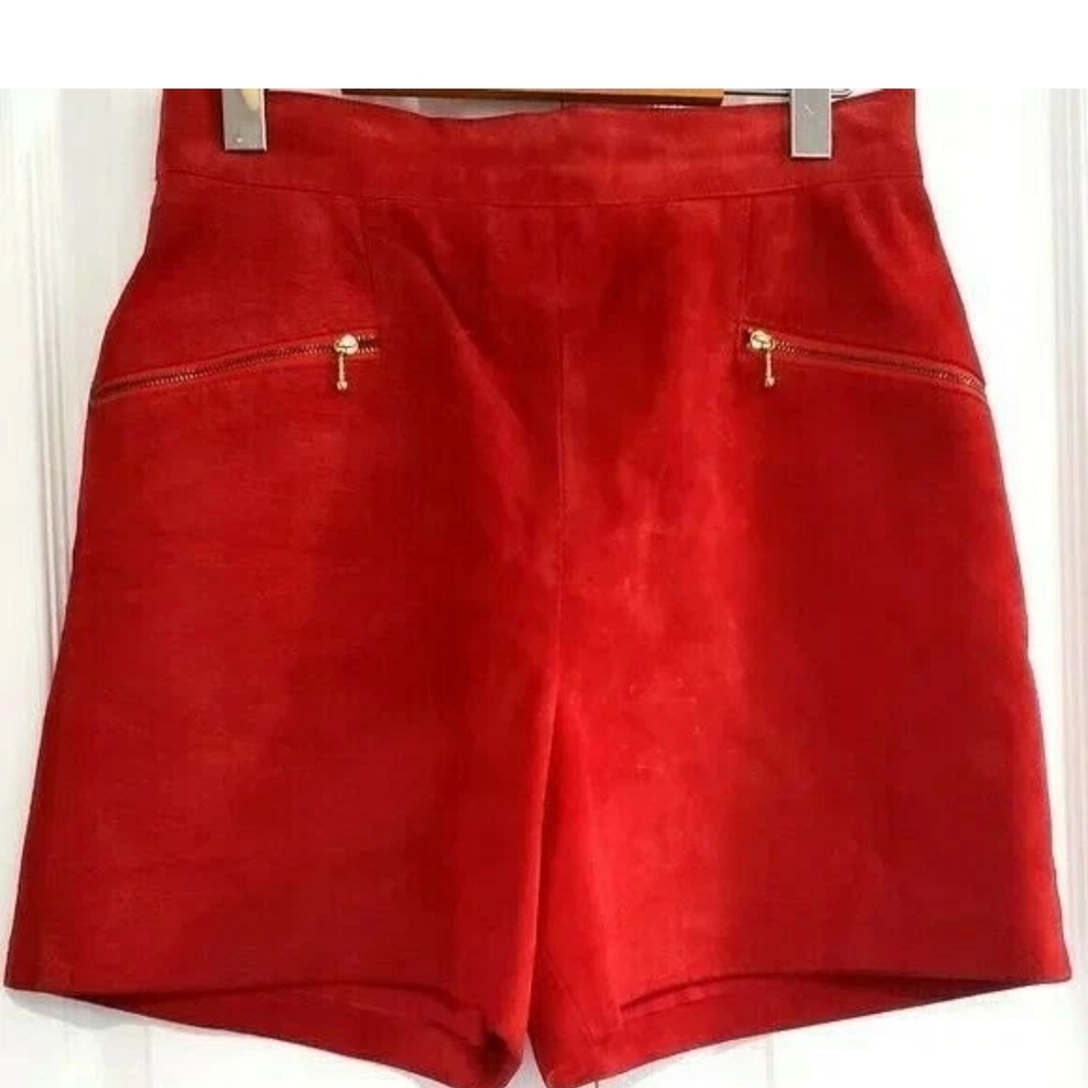 Danier Leather suede shorts Retro